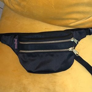 JanSport Hippyland Black & Gold Fanny Pack